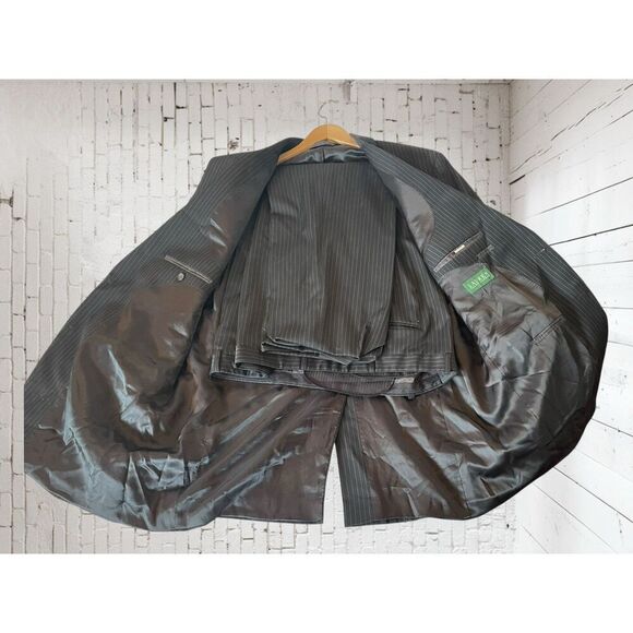 Ralph Lauren Green Label Gray Pinstripe Wool Suit 48L - Picture 7 of 7